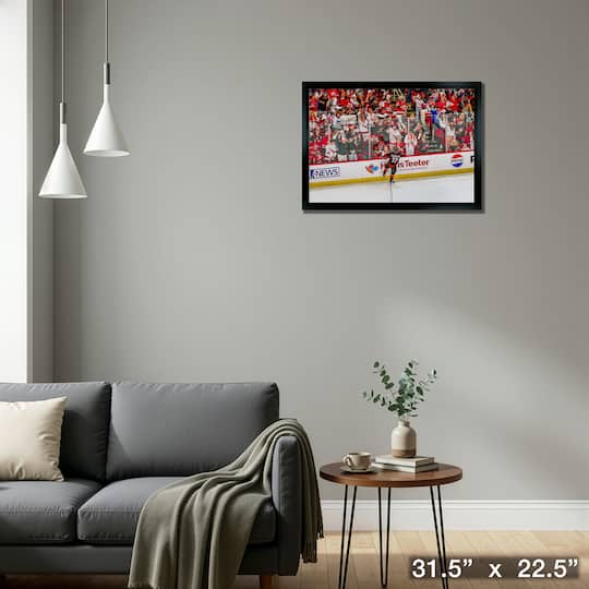 Logan Stankoven 20" x 29" Framed Canvas Hurricanes 2025 Playoffs 31.5" x 22.5"